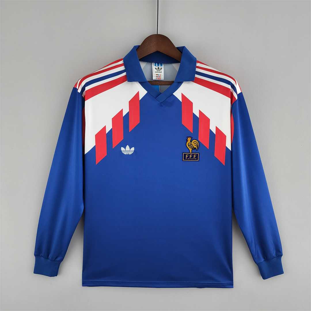 AAA Quality France 90/92 Home Long Soccer Jersey